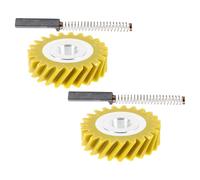 Housoutil 4pcs Balais de Carbone pour Robot Pâtissier Engrenage à Vis sans Fin, Pièces de Rechange en Plastique et Acier Inoxydable pour Réparation Facile et Compatibilité Optimale