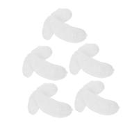 Housoutil 5 Paires de Sourcils Blancs Auto-adhésifs en Coton pour Cosplay Père Noël, Confortables à Porter, Accessoires Essentiels pour Costumes et Fêtes de Noël