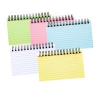 Housoutil 5 Pièces Bloc Notes Spiralé Carnet de Notes Déchirables Pratique et Portable Multi Couleurs Jaune Vert Bleu Blanc Rose pour de Tâches et Mémos