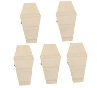 Housoutil 5 Pièces Boîte Forme de Cercueil pour Halloween Coffret de Rangement et Bonbons Décor Effrayant pour Bijoux et Accessoires Accessoire Diy Zakka pour Fête