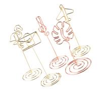 Housoutil 5 Pièces Clips Mémo Décoratifs pour Bureau Flamingo Avion Note Enveloppe Monstera Petits Supports pour Messages et Photos à
