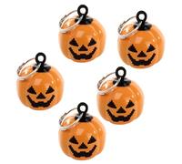 Housoutil 5 Pièces Collier Surface Lisse, Design Petit et Délicat Pendentif Citrouille en Cuivre pour Animaux de Compagnie Accessoire pour Halloween et Usage Quotidien
