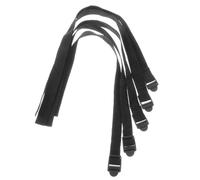 Housoutil 5 Pièces Dragonne de Bâton de Ski en Tissu Noir, Légère et Résistante, pour Éviter la Chute du Bâton, pour Sports de Plein Air et Station de Ski
