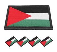 Housoutil 5 Pièces Écussons Brodés Drapeau Palestine Patchs à Coudre Scratch pour Sacs à Dos Vestes Uniformes et Casquettes Collection Portable et Résiliente