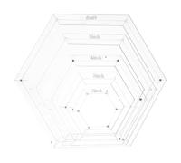 Housoutil 5 Pièces Kit de Modèles Hexagonaux pour Couture DIY Règles de Matelassage Acrylique pour Patchwork Précis et Découpe Facile
