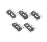 Housoutil 5 Pièces Lot de Cassettes Audio Vierges Double Face Cassettes Audio Enregistrables pour Parole Musique Boîtier Plastique avec Étui Transparent