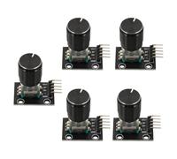 Housoutil 5 Pièces Module D'encodeur Rotatif à 360 Degrés Potentiomètre Rotatif Noir Résistant à L'usure avec Épingle Adapté aux Dispositifs D'entrée Informatique