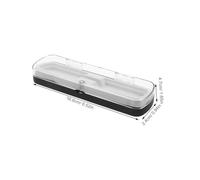 Housoutil 5 pièces Petite Trousse Rectangulaire Transparente Plastique Organisateur Stylo Compartiment Boîte de Rangement Bureau et École et