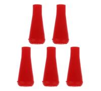Housoutil 5 Pièces Pointe de Flèche en Caoutchouc 6mm pour Arc et Bambou | Sécurité Renforcée, Moins D’accrochage L’herbe, Usage pour Petit Gibier et Souche, Rouge