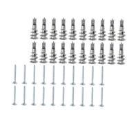 Housoutil 50 ensembles Vis Zinc Alliage pour Fixations Plaques Plâtre Montage Stable et Résistant pour Cadres et Appliques Murales DIY Fixings avec Vis Inclus