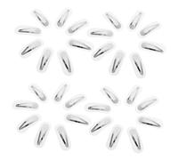 Housoutil 50 Ensembles Water Drop Hair Sectioning Clips With Felt Pads No Crease Metal Barrettes For Women DIY Hair Accessories For Waves And Styling