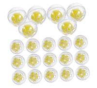 Housoutil 50 Pièces à Balle Cloche Maker De Bruit Pour Les Jouets Pour Bébés Jouets à Hochet Insert De Fabricant De Bruit De Marionnette Insert De Hochet Bébé Bruiteur Jaune Plastique