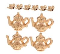 Housoutil 50 Pièces Charms Miniatures Théière Alliage Vintage pour Création de Bijoux DIY Pendentif Kettle Réaliste pour Colliers Bracelets et Porte-clés