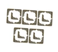 Housoutil 50 Pièces Lot de Protège Coins Bronze Vintage Angle Décoratifs pour Albums Photo Scrapbooking Carnets Menus Réparation et Protection des Bords