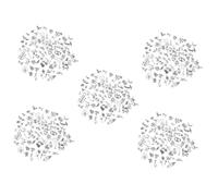 Housoutil 500 Pièces Breloques Halloween pour Collier Bracelet Diy Pendentifs Décoratifs Crâne Gothique Accessoires Bijoux Thématique Fête
