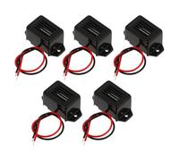 Housoutil 5pcs Avertisseur de Vibration Mécanique Signal Continu Haute Pression Sonore et Faible Consommation pour Usage Industriel en Plastique Noir