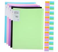 Housoutil 5pièces Classeur Pochettes Translucides avec Porte-Documents et Couverture de Rapport Organiseur de Fichiers pour Présentation de Documents