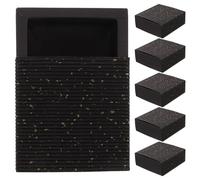 Housoutil 6 Pièces Boîte de Rangement pour Allumettes Noire en Papier, Compacte et Portable, Style Vintage, Usage Quotidien Cas D'urgence
