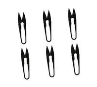 Housoutil 6 Pièces Ciseaux de Couture Forme de U Lot de Coupe Précise et Pratique pour Broderie Fil et Travaux Manuels Portable Lame Durable et Manche Confortable Noir