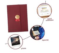 Housoutil 6 Pièces Étui à Certificat Volets Papier Rouge Vin pour Protection et de Diplômes et Récompenses