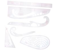 Housoutil 6 pièces Lot de Règles de Couture avec Règle Courbe Française Plastique Transparent Multifonction pour Tailleurs Mesure Précise pour Création et Modification de Vêtements