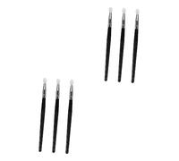 Housoutil 6 Pièces Pinceau de masque à lèvres en silicone ombre à paupières meilleur maquillage fard à paupières noir applicateurs à lèvres applicateurs de maquillage