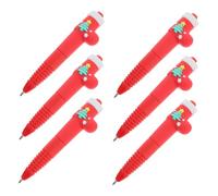 Housoutil 6 Pièces Stylos de Noël à avec Motif Chaussette Festive Stylos Originaux pour École et Bureau Accessoires Amusants et Décorations de Fête Design Pratique à Bouton Poussoir pour