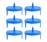 Housoutil 6 Pièces Support Rond en Plastique pour Tubes à Essais 26 Trous, Résistant à Haute Température et Portable, pour Recherche en Biologie et Chimie