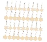 Housoutil 60 Pièces Slices Forme de Fleur à Peindre pour Décorations de Noël et Projets Diy Ornements Corde pour Style Unique