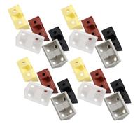 Housoutil 60 Supports D'angle en Plastique Blanc, Beige, Noir, Transparent, Gris et Marron, Équerres de Renfort pour Étagères et Armoires, Accessoires Meubles, Fixation Angle Droit, Usage