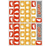 Housoutil 6feuilles Autocollants Forme Mains Et Colorés Pvc Décorations Sol Garçon Fille Pour Chambre Garçon Fille Stickers Adhésifs Durables Pour Crèche Et Aire De Jeux