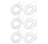 Housoutil 6pcs Bandeaux Anges Auréole Blancs Légers et Décoratifs en Plastique et Peluche pour Garçon et Filles, Accessoires pour Fêtes et Performances