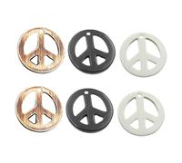 Housoutil 6pièces Colliers Avec De Paix Pendentif Anti-guerre Vintage Bijoux Rétro Ajustable Sans Danger Pour Peau
