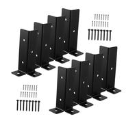 Housoutil 8 Ensembles Support Poteau Fer Robuste pour Gazebo et Terrasse Lot de Bases Ancrage pour Poteaux de Clôture Stabilité et Ventilation pour Usage Extérieur