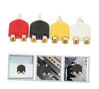 Housoutil 8 pièces Adaptateur Y Stéréo Audio Double Femelle vers pour Caisson de Basses Câble Tv Connecteur Répartiteur Audio Polyvalent Alliage Zinc et Abs Compatible Multi Appareils