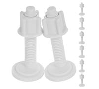 Housoutil 8 pièces Kit de Vis de Fixation Plastique pour Siège de Toilette Boulons Blancs Charnières Compatibles Plupart des Abattants Wc Installation Facile sans Outil de Rechange