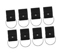 Housoutil 8 pièces Porte-serviette Cuir PU Clips pour Cuisine et Salle de Bain Anneaux Suspendus Polyvalents pour Serviettes Gants Écharpes Adaptés Poignées de Four et Sacs