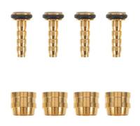 Housoutil 8ensemble Kit Connecteur de Frein Hydraulique Vtt Insert Olive pour Durite de Frein à Disque Raccord Compression pour Remplacement et Réparation Vélo Tout-terrain