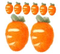 Housoutil 8pièces Lot de Carottes Feutre Décorations Forme De Carotte Accessoires Feutre pour Bricolage Et Loisirs Créatifs