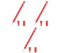 Housoutil 9 Pcs Stylet Stylo Peau Crayon 2 Cas Crayon 2 Génération Couverture Crayon 2Nd Génération Manches Crayon Couverture Silicone Crayon Manches Écriture Rouge Étui en Silicone