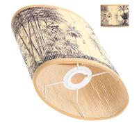 Housoutil Abat-jour Bambou Imprimé Tropical Pour Lampe De Table Couvre-lampe Décoratif Élégant Et Pour Chambre Et Salon