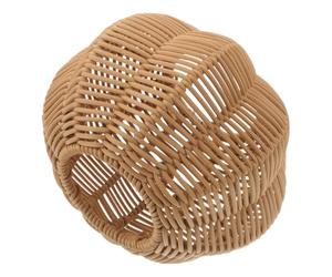 Housoutil Abat-jour de Citrouille Tressée Rustique avec Poignée | Rotin et Fer, Lumière D'ambiance Légère, Installation Facile, pour Jardin, Rassemblements D'automne, Décoration Saisonnière