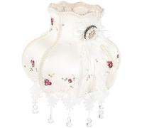 Housoutil Abat-jour De Lustre En Dentelle - Cache-lampe Pour Douille E27 - Fer Et Tissu - Polyvalent Pour Salon Chambre Salle À Manger - Accessoire De Lampe Vintage