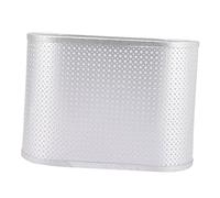 Housoutil Abat-jour En Tissu Argenté Pour Lampe De Table Et Lampadaire, Protection Des Yeux, Diffusion Lumière Douce, Remplacement, Usage Bureau Et Hôtel, Format Ovale, Léger Et Compact