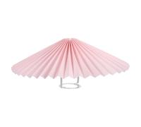 Housoutil Abat Jour Plissé Tissu Rose avec Armature Fer pour Lampe Suspendue Murale Pied Protection pour Chambre Salon et Restaurant