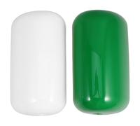 Housoutil Abat-Jour Vintage en Verre Vert et Blanc Lot de 2 Remplacement pour Lampe de Table Banquier Abat-Jour de Lampe de Chevet et Bureau Décoration Rétro pour Salon et Bibliothèque