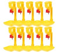 Housoutil Abreuvoirs pour Poules Distributeur d'eau Pratique Tétines Orange 10 Pièces en Plastique pour Volailles, Adapté pour Poulets en Serrage ou Magasin d'animaux