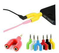 Housoutil Adaptateur Audio U Shaped Répartiteur Stéréo vers Prise Jack Compatible avec Tous Les Dispositifs Numériques Couleurs Aléatoires pour Couleur Aléatoire Couleur Aléatoire