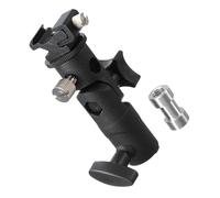 Housoutil Adaptateur de Support de Flash Réglable en Alliage D'aluminium et Abs, Compatible 1/4 et 3/8, Support Photo Polyvalent pour Trépied et Parapluie, Accessoire D'éclairage Portable