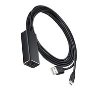 Housoutil Adaptateur Micro USB vers Rj45 Ethernet 100m, Compatible TV Et Stick TV, Compact Et Solide, Conversion Réseau Filaire pour Usage Domestique, Couleur Noire